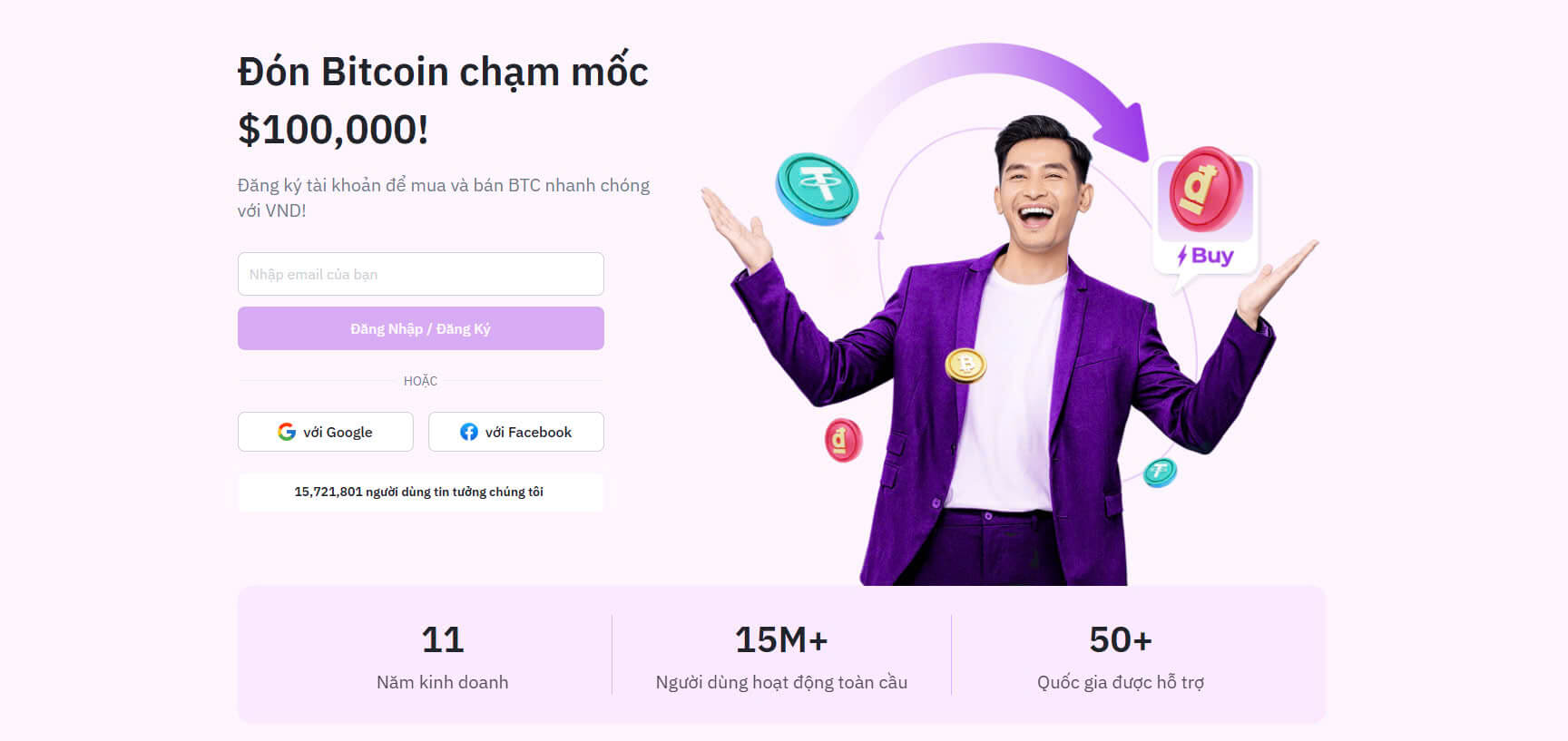 Trang chủ chính của sàn giao dịch Remitano