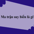 Ma trận suy biến là gì?
